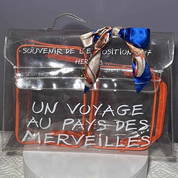 Hermes Handbags - HERMES 🧡 Vinyl Kelly Exhibition Tote Bag
